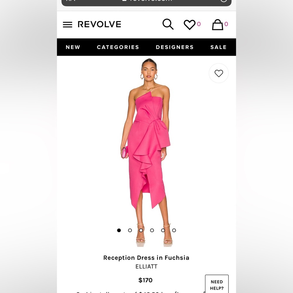 ELLIATT Reception Dress in Fuchsia - M